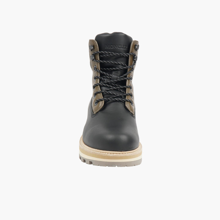 MONCLER Black-Brown Leather Boots