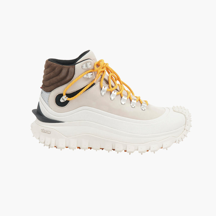 Moncler Ivory Brown Hiking Boots