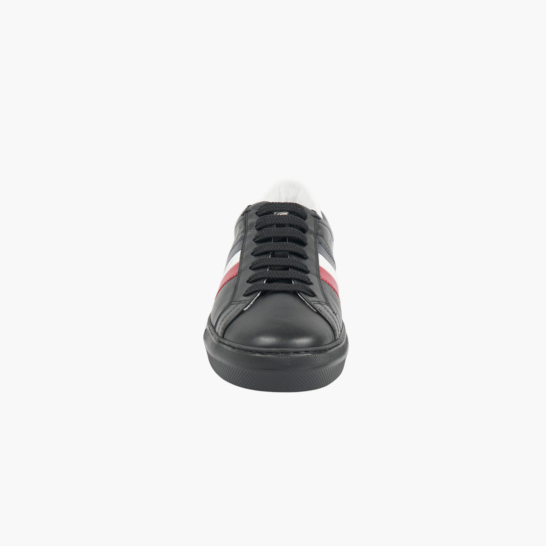 Moncler Black Leather Sneakers
