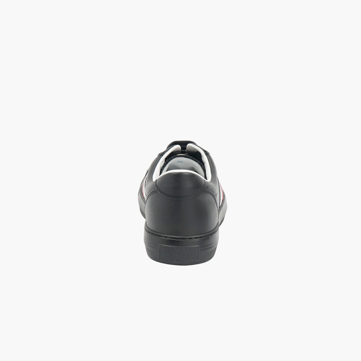 Moncler Black Leather Sneakers