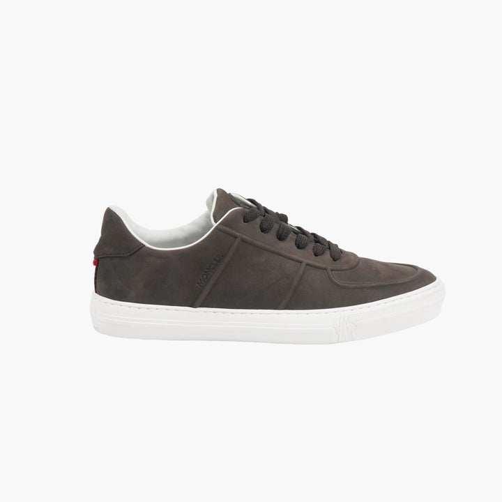 MONCLER Dark Grey-White Leather Sneakers