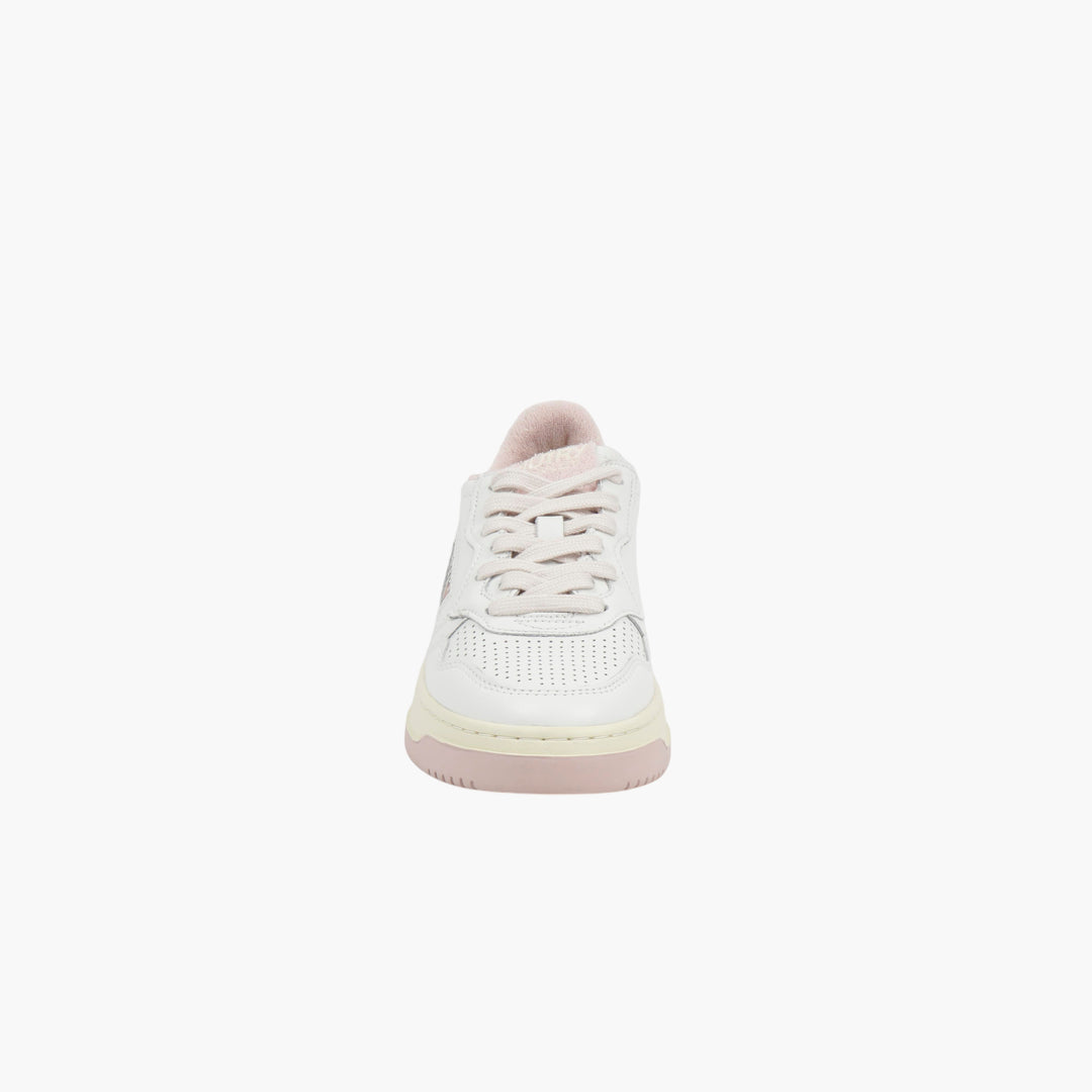 AUTRY White-Pink Leather Sneakers