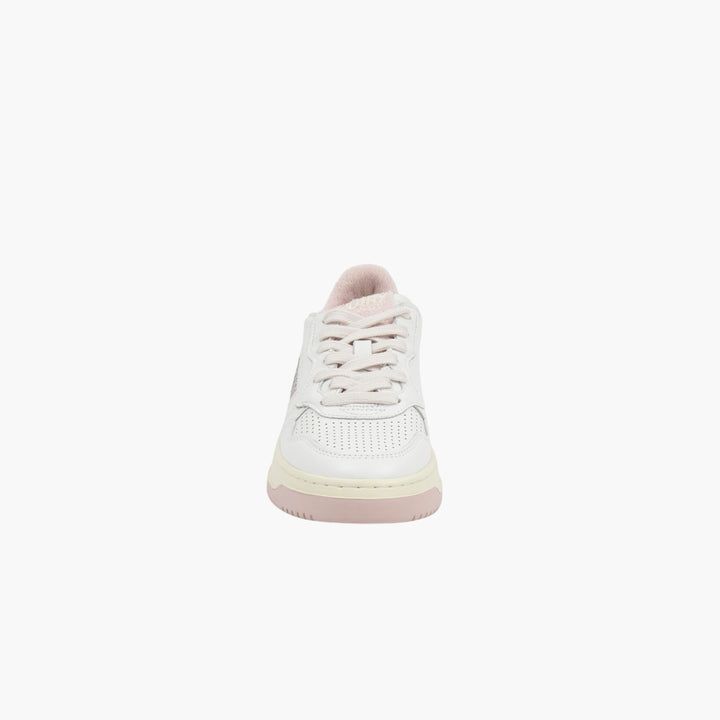 AUTRY White-Pink Leather Sneakers