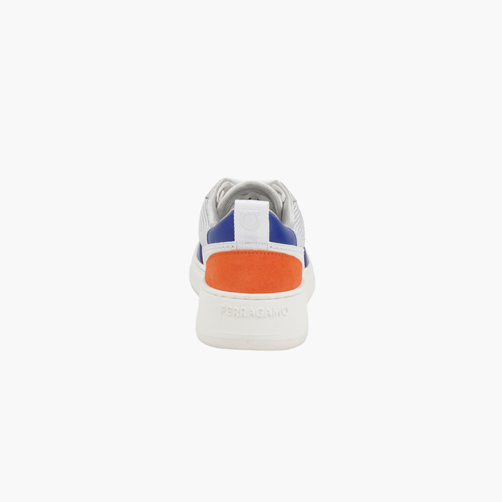 Salvatore Ferragamo White-Multi Sneakers