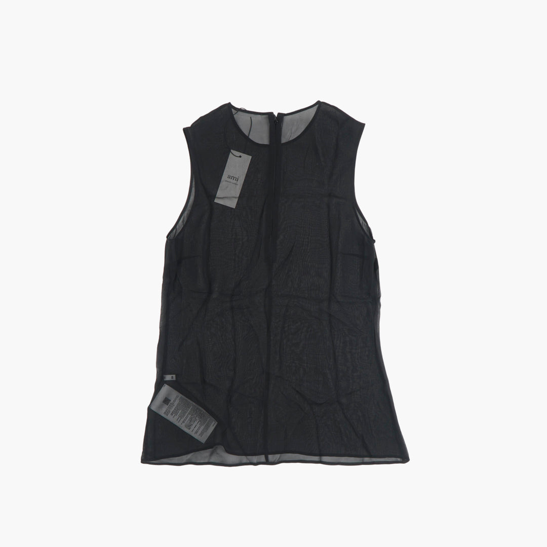 Ami Alexandre Matiussi Black Sleeveless Top