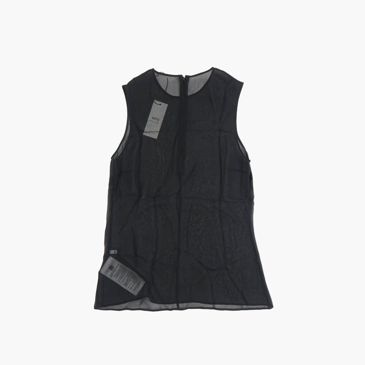 Ami Alexandre Matiussi Black Sleeveless Top
