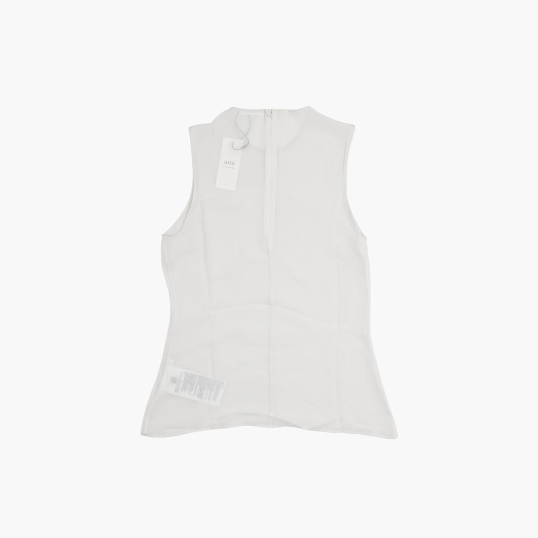 Ami Alexandre Matiussi Sleeveless Top White