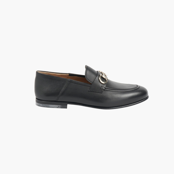 Salvatore Ferragamo Black Leather Loafers