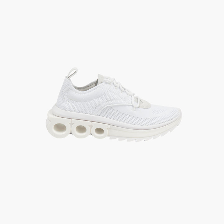 Salvatore Ferragamo Bianco Mesh Sneaker