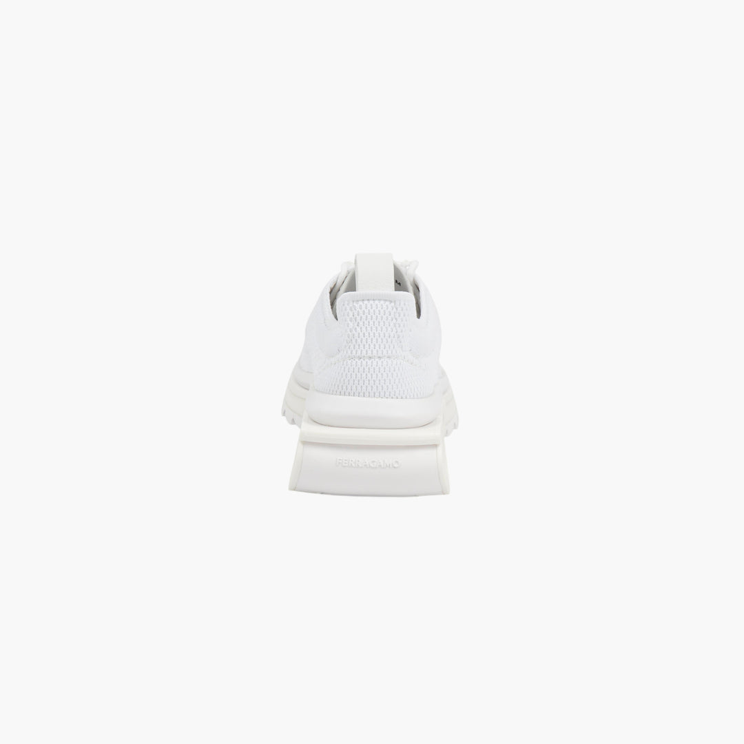 Salvatore Ferragamo Bianco Mesh Sneaker