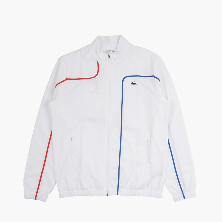 LACOSTE White-Multi Tracksuit with Piping