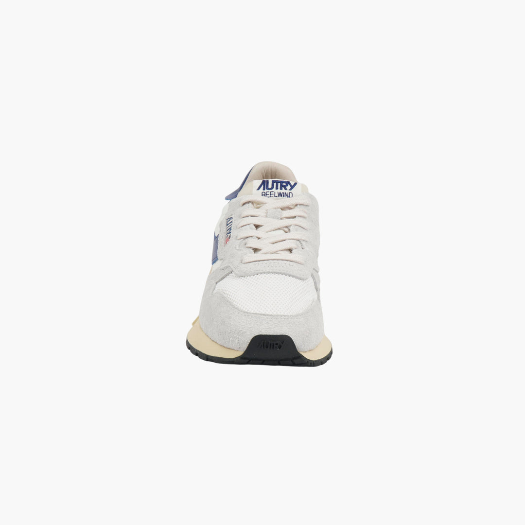 AUTRY White-Blue Suede Leather Sneakers