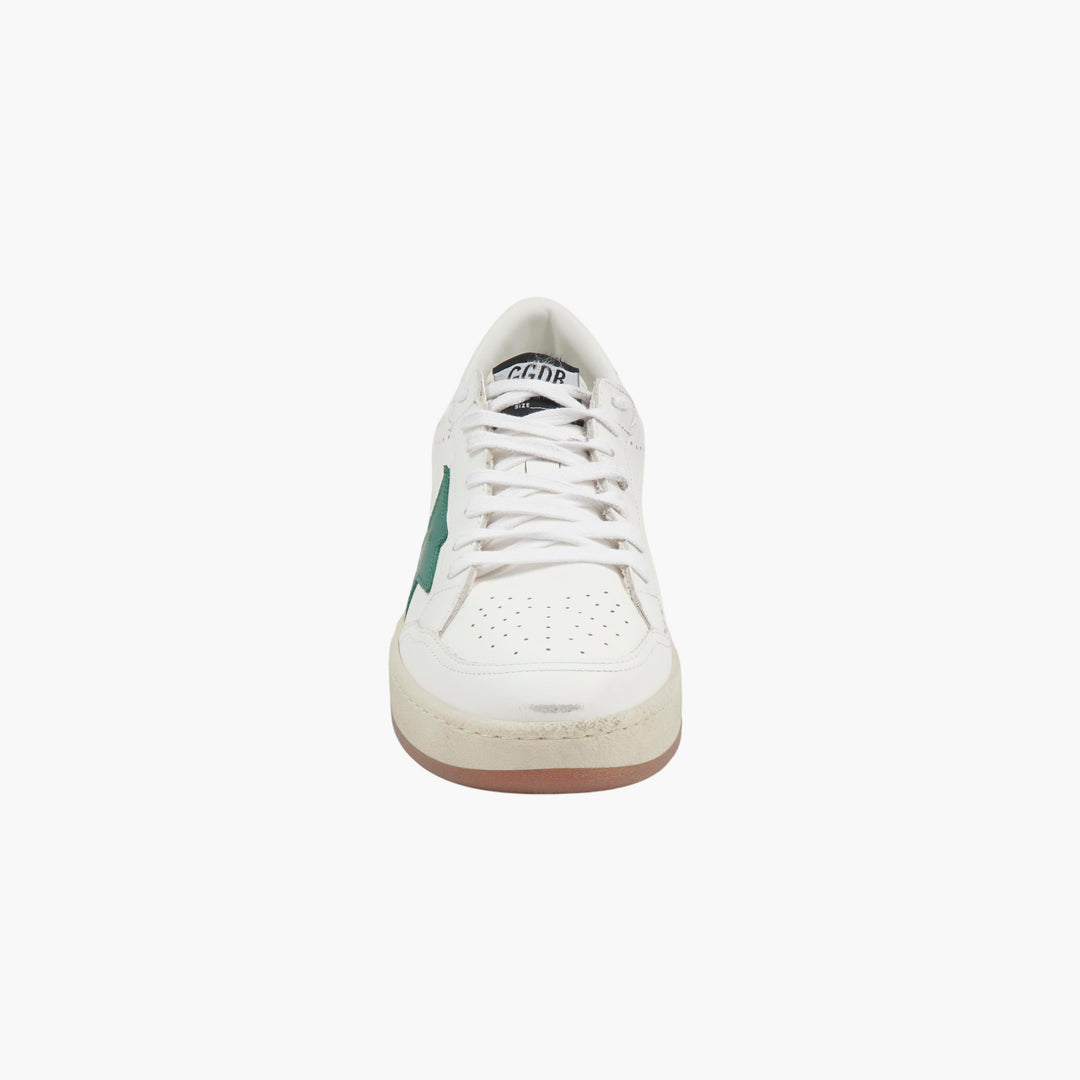 Golden Goose Ball-Star2 White Green Silver Sneakers (M)