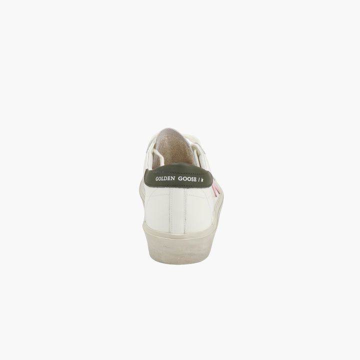Golden Goose Hi-Star White-Pink-Olive Sneakers (W)