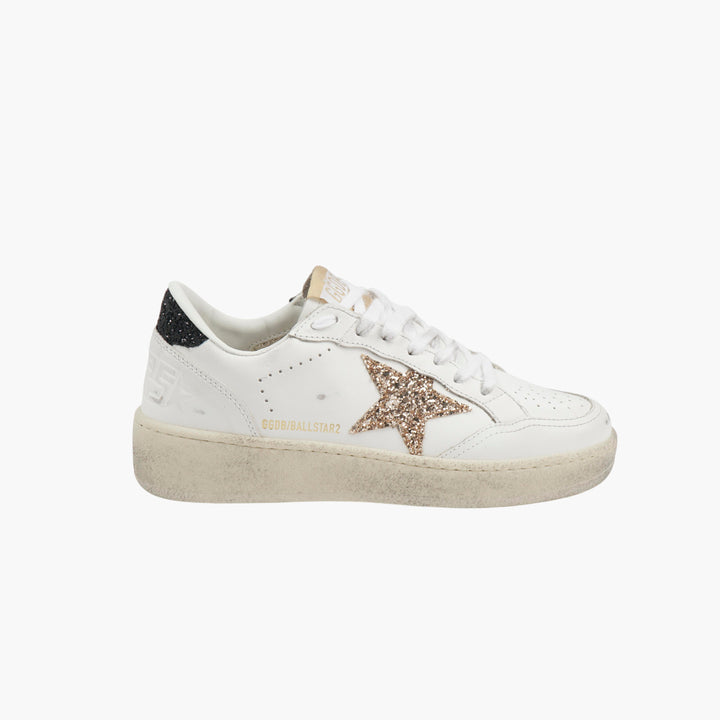 Golden Goose Ball-Star2 White-Gold Sneakers (W)