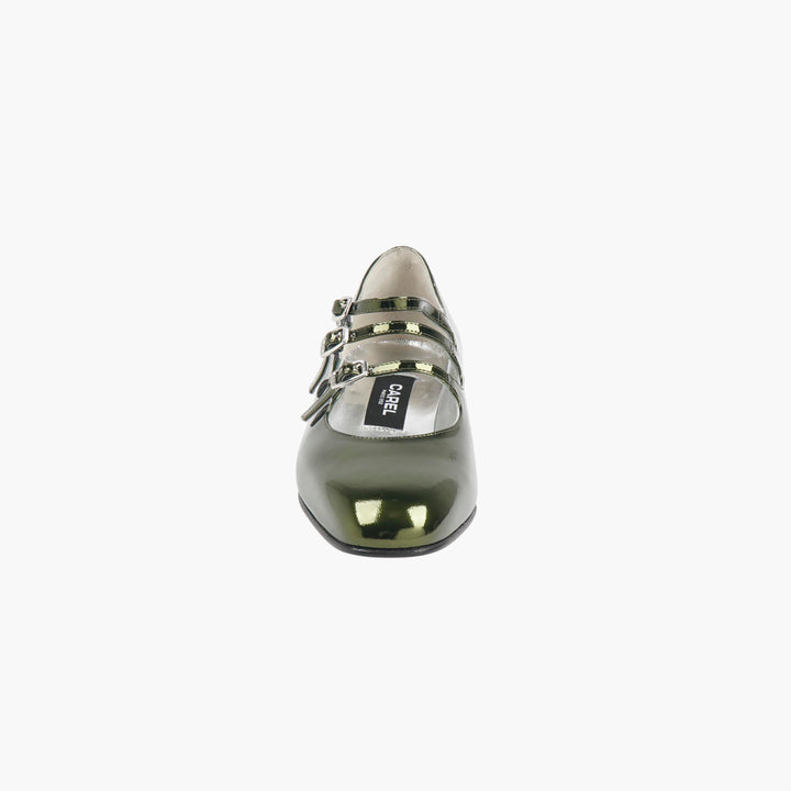 CAREL Green Metallic Patent Heels