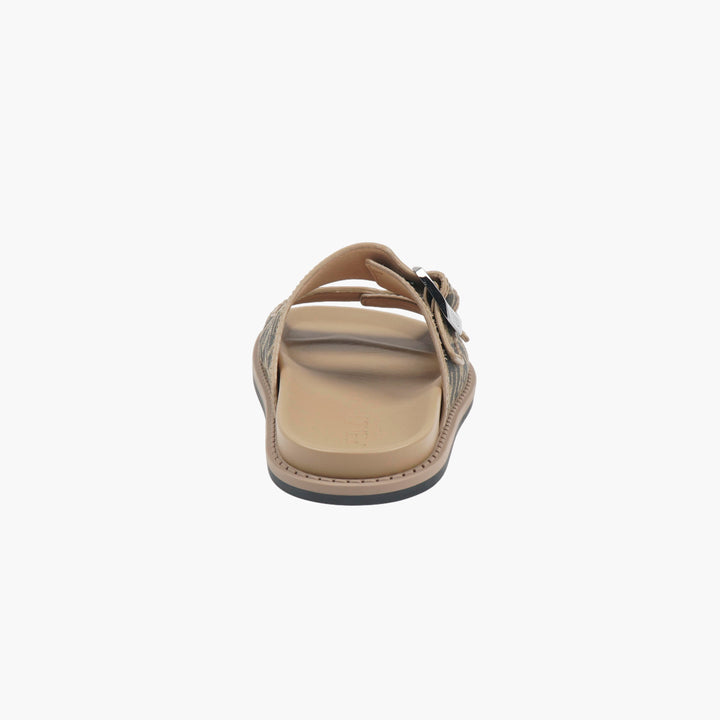 FENDI Brown-Black Slides with Buckles