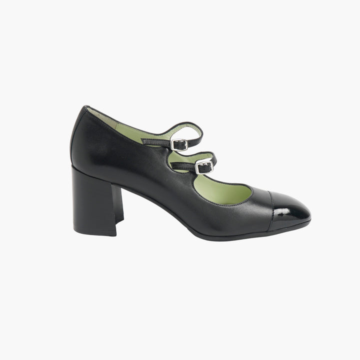 CAREL Black Nappa Heel
