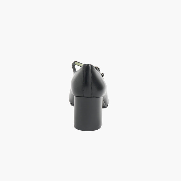 CAREL Black Nappa Heel