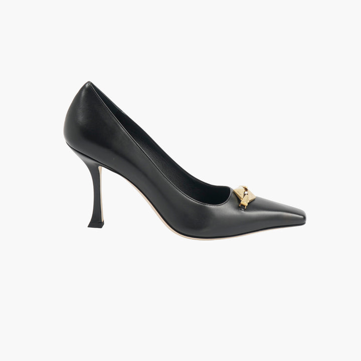 Jimmy Choo Black-Gold Heeled Shoes