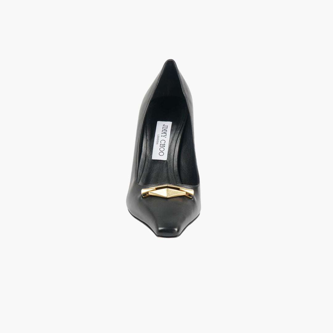 Jimmy Choo Black-Gold Heeled Shoes