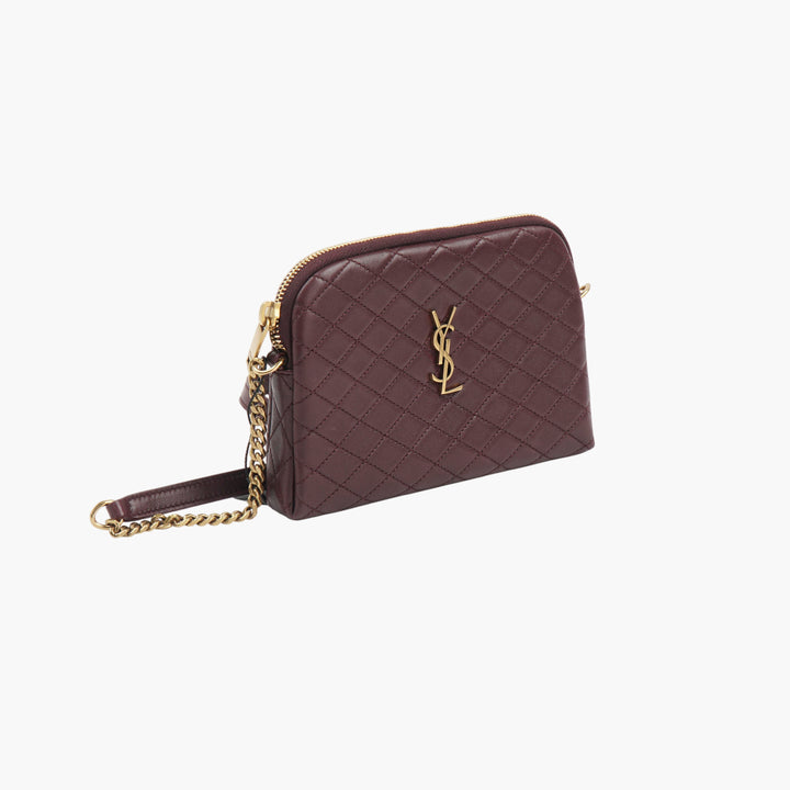 SAINT LAURENT Bordeaux-Gold Handbag