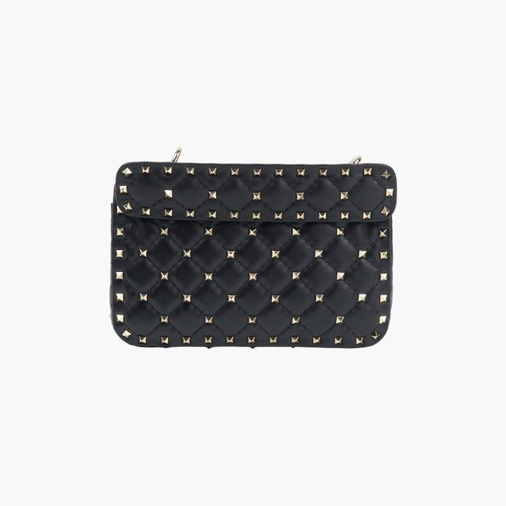 VALENTINO Small Black ROCKSTUD SPIKE IN NAPPA