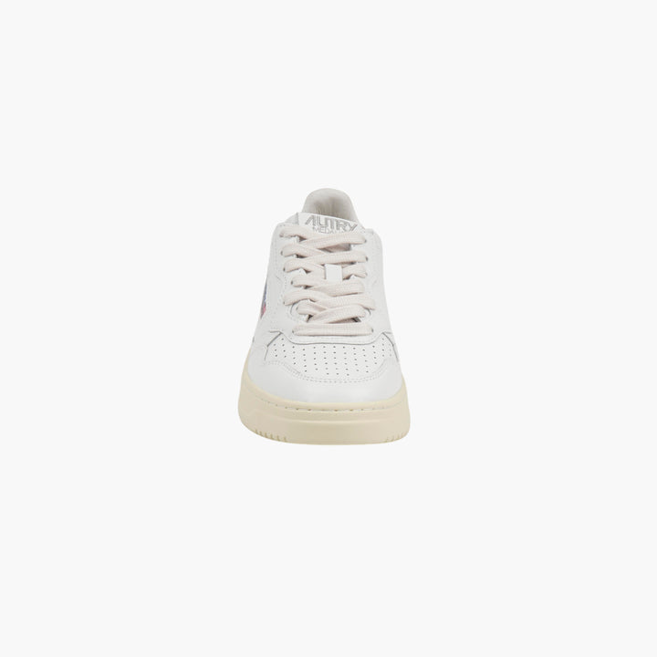 AUTRY White-Pink Low Top Sneakers