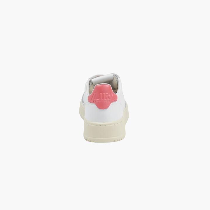 AUTRY White-Pink Low Top Sneakers