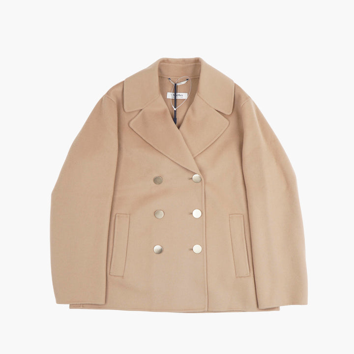 Max Mara Beige Double-Breasted Peacoat