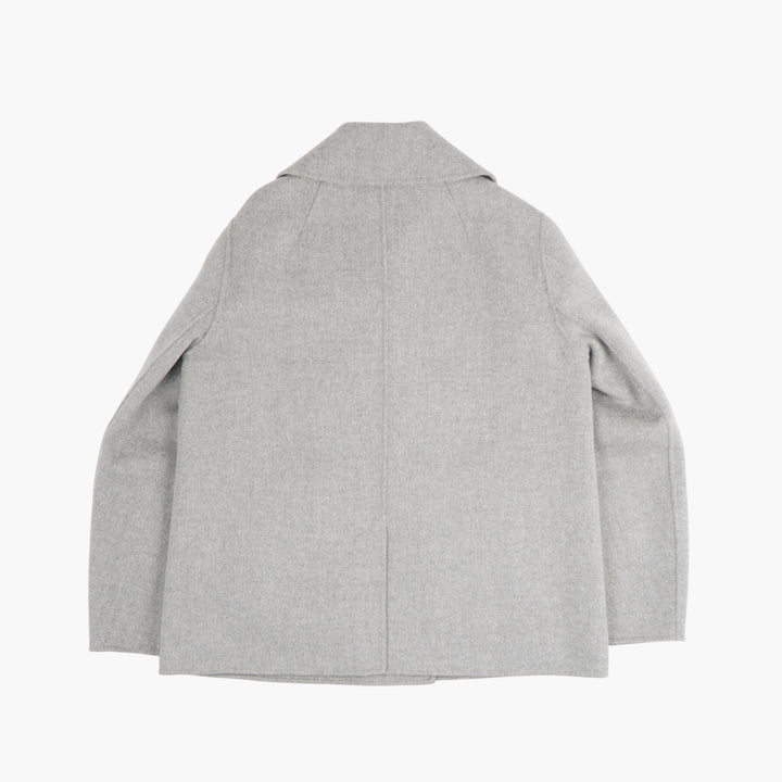 Max Mara Grey Wool Double-Breasted Coat