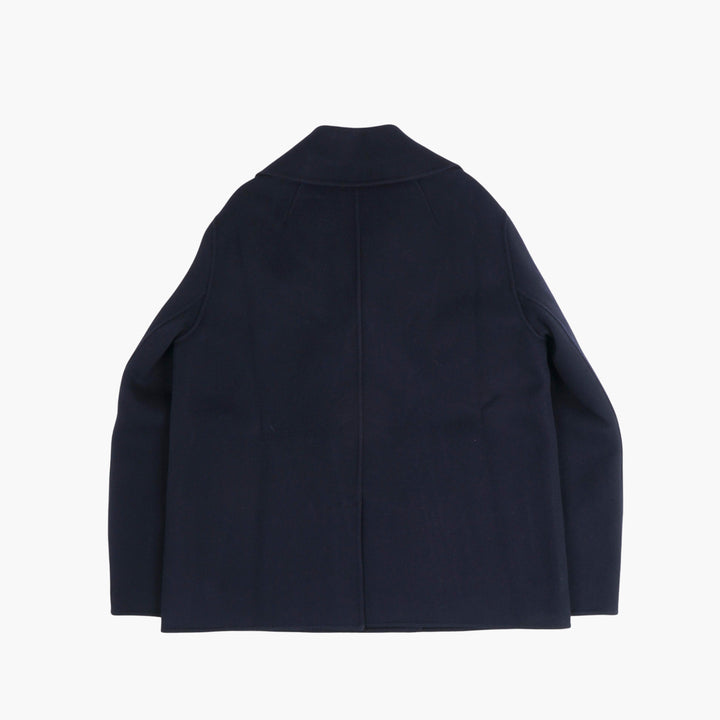 Max Mara Double-Breasted Silver Button Peacoat