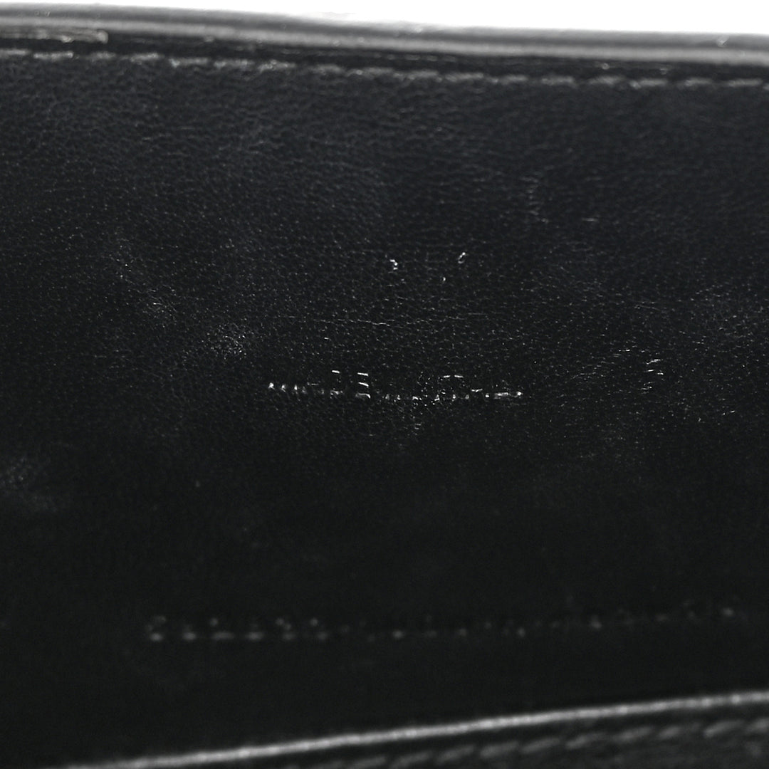 BALENCIAGA XS HOURGLASS BORSA A MANO PICCOLA IN COCCODRILLO GOFFRATO IN NERO 