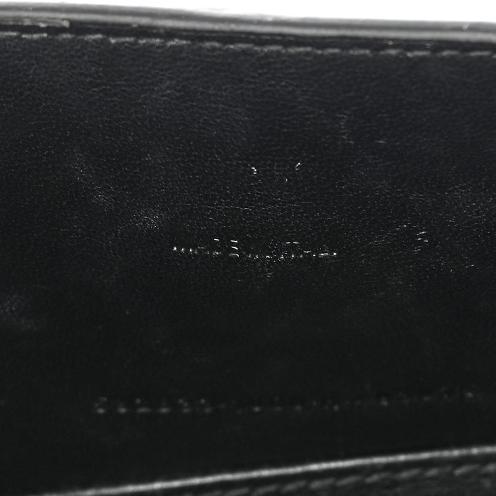 BALENCIAGA XS HOURGLASS BORSA A MANO PICCOLA IN COCCODRILLO GOFFRATO IN NERO 