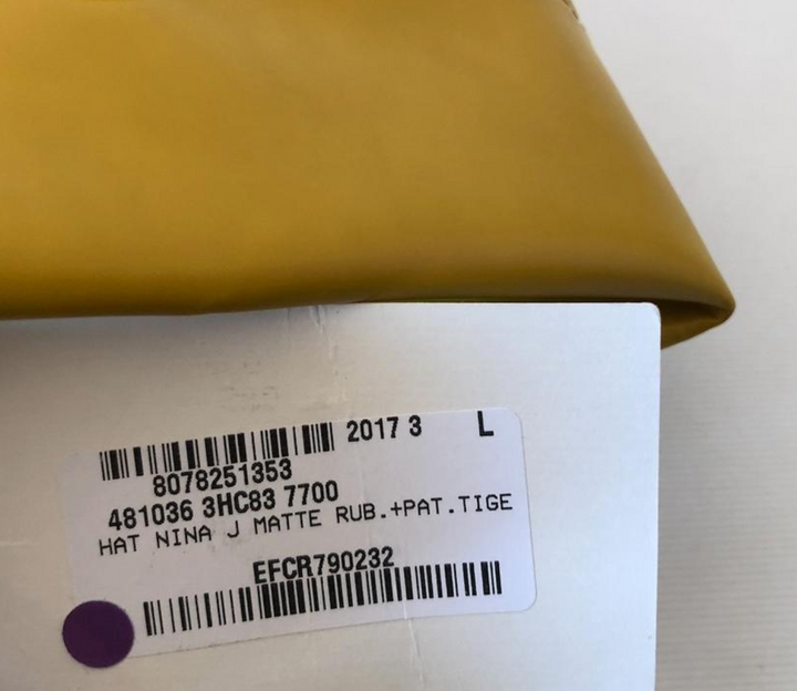Cappello Gucci Nina J Matte in Gomma Gialla per Bambini